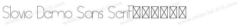 Slovic Demo Sans Serif字体转换